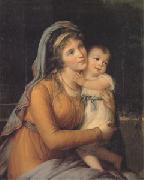 VIGEE-LEBRUN, Elisabeth Countess A S Stroganova and Her Son (san 05) oil painting picture wholesale